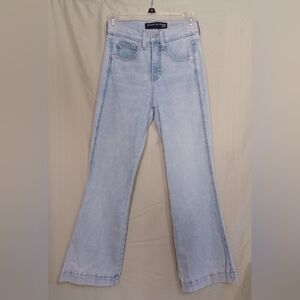 A Veronica Beard Carson Ankle Flare High Rise Denim Jeans
